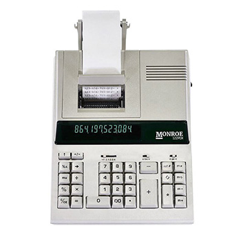 Monroe 122PDX 12-Digit Medium-Duty Accounting Printing Calculator With Fast Printing