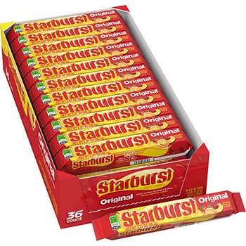 Starburst&#174; Original Fruit Chews, 2.07 oz. Single-Serve Pack, 36/BX