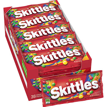 Skittles Original Assorted Fruit Candies, 2.17 oz. packs, 36/BX