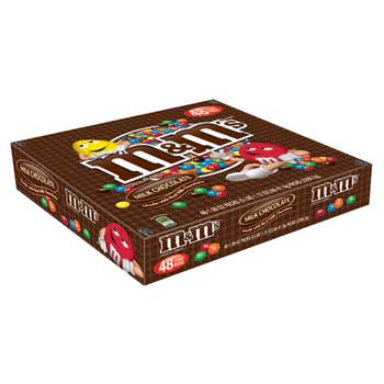 M &amp; M&#39;s Candy-coated Chocolates, 1.69 oz. bags, 36/BX