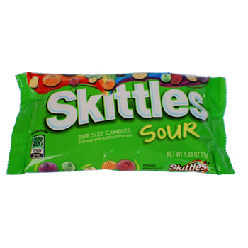 Skittles&#174; Sour Candy, 1.8 oz, 24/BX