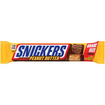 Snickers Peanut Butter Squared Candy Chocolate Bar, Share Size, 3.56 oz , 6/Box