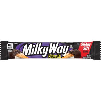 MilkyWay Milky Way Candy Midnight Dark Chocolate Bar, Share Size, 2.83 oz , 6/Box