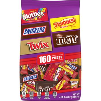 Mars Variety Pack Fun Size Candy Assortment, 66.69 oz Bag, 160 Count