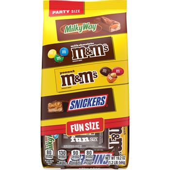 Mars Fun Size Variety, M and M&#39;s, Snickers, Milky Way, 19.2 oz, 6/Case