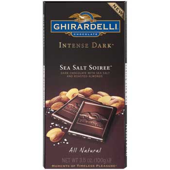 Ghirardelli Intense Dark Sea Salt Soiree Bar, 3.5 oz., 12/CS