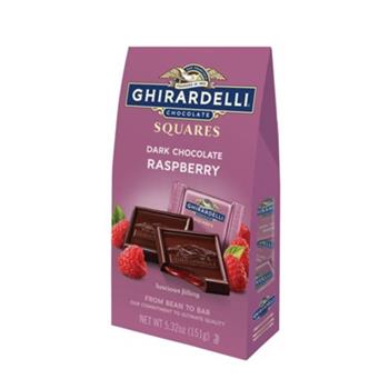 Ghirardelli Dark Chocolate Raspberry Squares, 5.32 oz, 6/Case