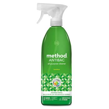 Method Antibac All-Purpose Cleaner, Bamboo, 28 oz. Spray Bottle, 8/Carton