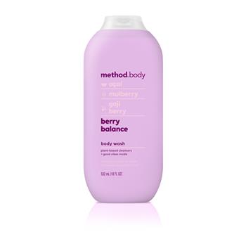 Method Liquid Gel Body Wash, Berry Balance, 18 oz Bottle, 6/Carton