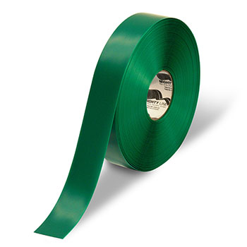Mighty Line Deluxe Safety Tape, 60 Mil PVC, 2&quot; x 100&#39;, Green