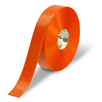 Mighty Line Deluxe Safety Tape, 60 Mil PVC, 2&quot; x 100&#39;, Orange