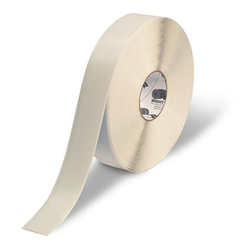 Mighty Line Deluxe Safety Tape, 60 Mil PVC, 2&quot; x 100&#39;, White