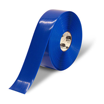Mighty Line Deluxe Safety Tape, 60 Mil PVC, 3&quot; x 100&#39;, Blue