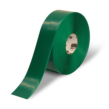 Mighty Line Deluxe Safety Tape, 60 Mil PVC, 3&quot; x 100&#39;, Green