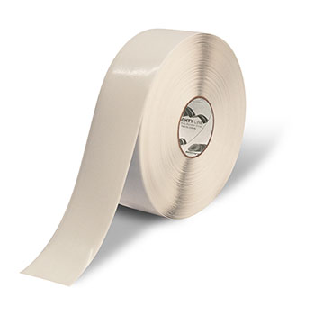 Mighty Line Deluxe Safety Tape, 60 Mil PVC, 3&quot; x 100&#39;, White
