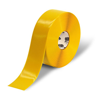 Mighty Line Deluxe Safety Tape, 60 Mil PVC, 3&quot; x 100&#39;, Yellow