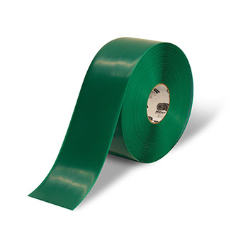 Mighty Line Deluxe Safety Tape, 60 Mil PVC, 4&quot; x 100&#39;, Green