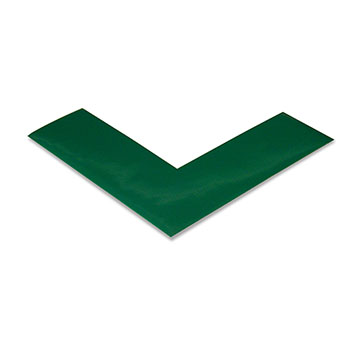 Mighty Line Deluxe Safety Tape Angles, 6&quot; x 6&quot; x 2&quot;, Green, 24/PK