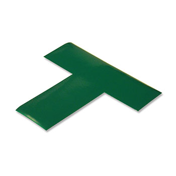 Mighty Line Deluxe Safety Tape T&#39;s, 6&quot; x 6&quot; x 2&quot;, Green, 24/PK