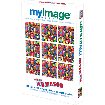 myimage Heavy Color Copy Paper, 100 Bright, 24 lb, 11&quot; x 17&quot;, White, 500 Sheets/Ream