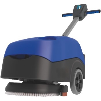 NaceCare Solutions Walk-Behind Battery Scrubber w/ Scrub Brush, Compact 16&quot;, 5 Gal.