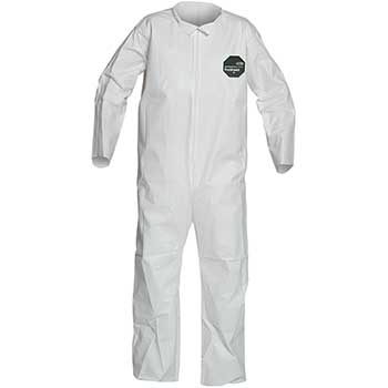 DuPont ProShield&#174; 50 Collared Coveralls, Open Wrists and Ankles, White, Large, 25/CS