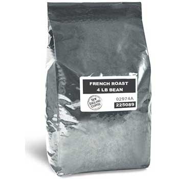 New England Coffee Bulk Whole Bean Coffee, French Roast, 4 lb. Bag, 2/CS