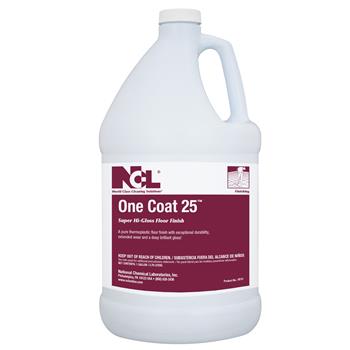 National Chemical Laboratories One Coat 25™ Super High Gloss Floor Finish, 1 Gallon, 4/CS