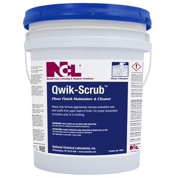 National Chemical Laboratories QWIK-SCRUB Floor Finish Maintainer and Cleaner, 5 Gallon