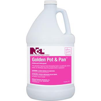 National Chemical Laboratories Golden Pot &amp; Pan Dishwash Detergent, 1 gal, 4/CS