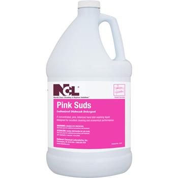 National Chemical Laboratories Pink Suds Liquid Dishwash Concentrate, 1 gal., 4/CS