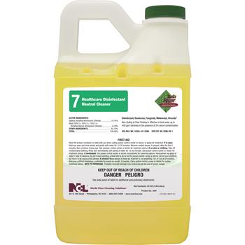 National Chemical Laboratories Twin Power #7 Healthcare Neutral Disinfectant Cleaner, 64 oz, 6/Case