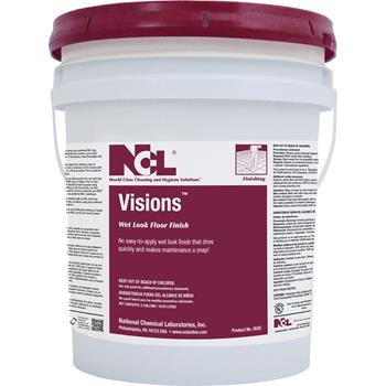 National Chemical Laboratories Visions Wet Look/Multi-Speed Floor Finish, 5 gal.