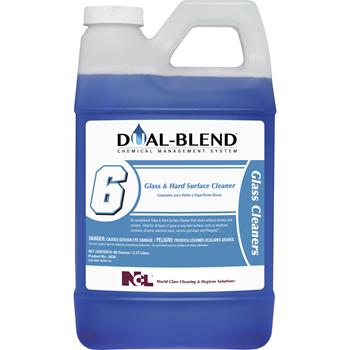 National Chemical Laboratories Dual Blend #6, Glass and Hard Surface Cleaner, Unscented, 80 oz., 4/CS