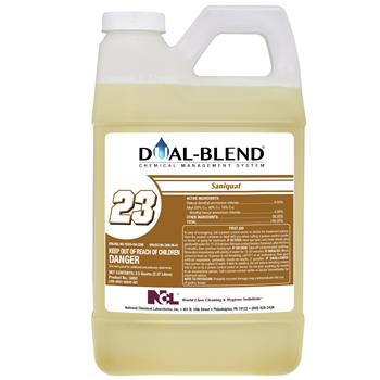 National Chemical Laboratories Dual Blend #23, Saniquat Sanitizer, 80 Ounces, 4/Case