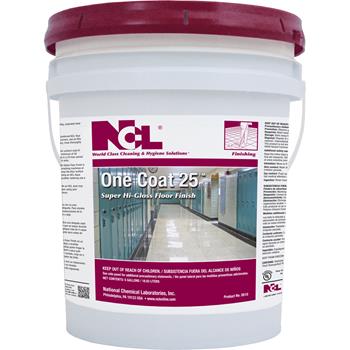 National Chemical Laboratories ONE COAT 25™ Super High Gloss Floor Finish, 5 gal. Pail