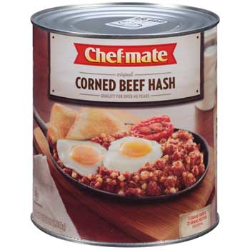 Chef-mate Corned Beef Hash, 6.7 lb, 6 Cans/Case