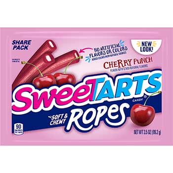 SweeTarts Soft &amp; Chewy Cherry Ropes, 3.5 oz., 12/BX
