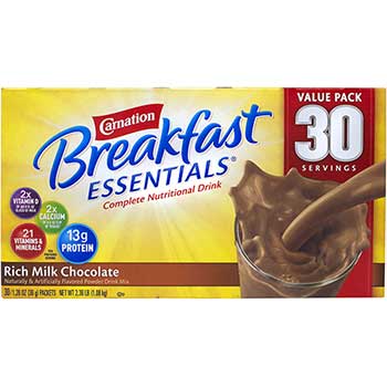 Carnation Breakfast Essentials Chocolate, 30/PK