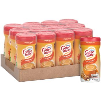 Coffee Mate Powdered Coffee Creamer, Hazelnut, 15 oz Canisters, 12 Canisters/Case