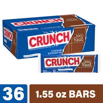 Crunch Milk Chocolate Bar, 1.55 oz, 36/Box