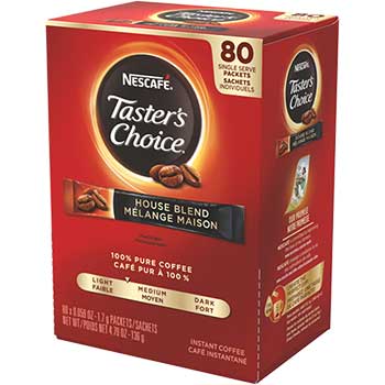 Nescaf&#233; Taster&#39;s Choice Stick Pack, Premium Choice, 80/Box