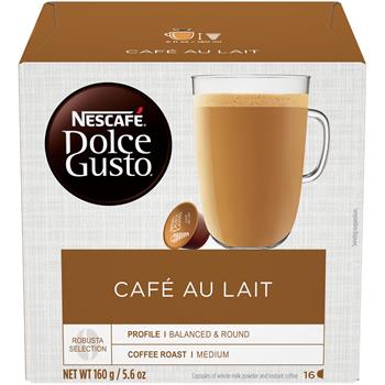 NESCAF&#201;&#174; Dolce Gusto&#174; Caf&#233; Au Lait Coffee Capsules, 16/BX