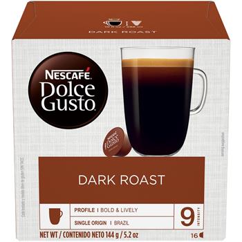 NESCAF&#201; Dolce Gusto Dark Roast Coffee Capsules, 16/BX