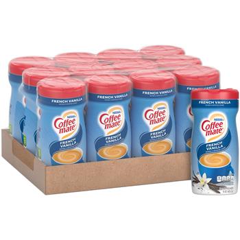 Coffee Mate Powdered Coffee Creamer, French Vanilla, 15 oz Canisters,12 Canisters/Case