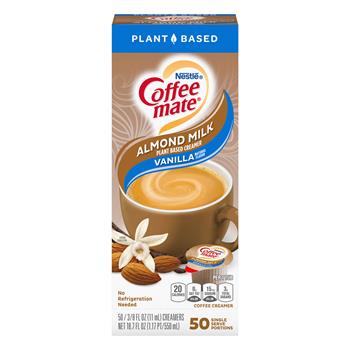 Coffee Mate Almond Milk Liquid Plant Based Coffee Creamer, 0.38 oz, Single-Serve Cups, 50/Box