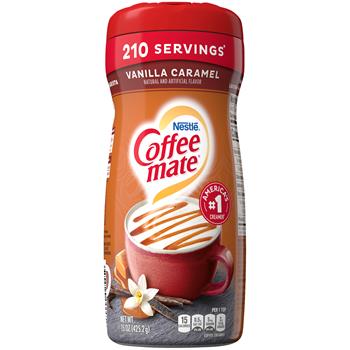 Coffee mate&#174; Vanilla Caramel Powdered Coffee Creamer, 15 oz. Canisters, 90/Pallet