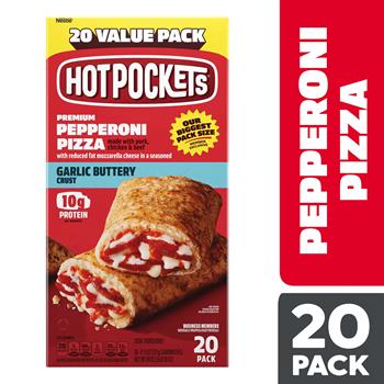 Hot Pockets Pepperoni Pizza Sandwiches, Frozen, 20/Pack