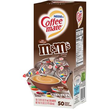 Coffee Mate M&amp;M&#39;s Flavored Coffee Creamer, 0.38 oz Single Serve Cups , 50/BX