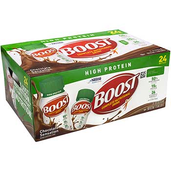 BOOST High Protein Complete Nutritional Drink, Chocolate Sensation, 8 fl. oz., 24/PK